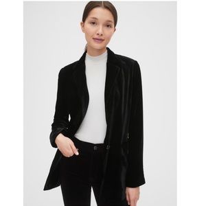 Gap velvet blazer - black